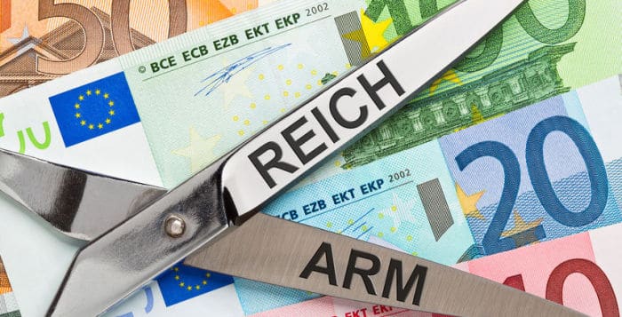 Schere zwischen Arm und Reich - Armut, Reichtum - Umverteilung Schere zwischen Arm und Reich - Armut, Reichtum - Umverteilung