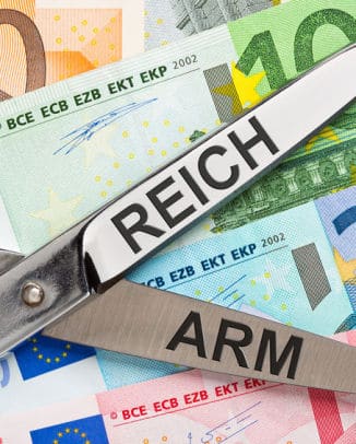 Schere zwischen Arm und Reich - Armut, Reichtum - Umverteilung