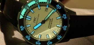 IWC Aquatimer glow in the dark