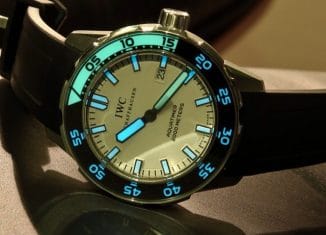 IWC Aquatimer glow in the dark