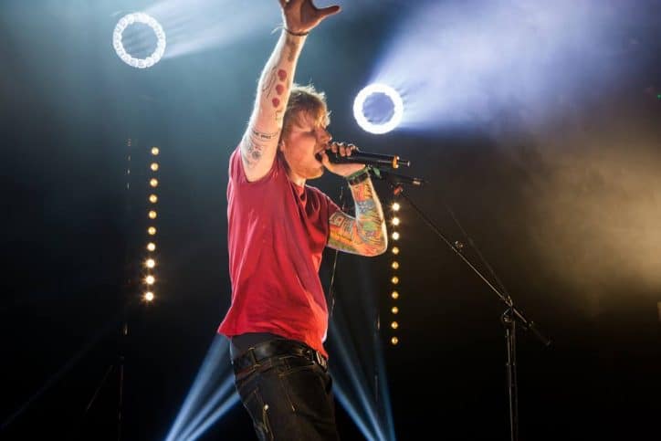 Ed Sheeran on stage