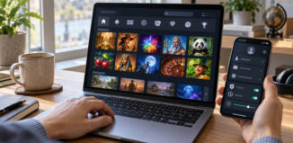 Spielauswahl und Kontofunktionen bei Iris Casino