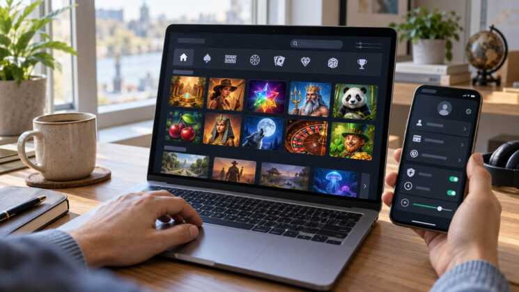 Spielauswahl und Kontofunktionen bei Iris Casino