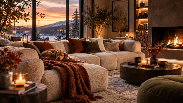 Sofa-Trends für Herbst und Winter: Materialien und Formen für ein gemütliches Wohnzimmer